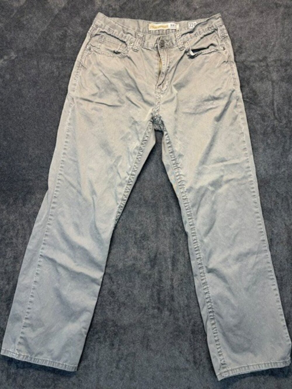 BKE Casuals Tyler Straight Mens Gray Cotton Pants Chinos Sz 32R
